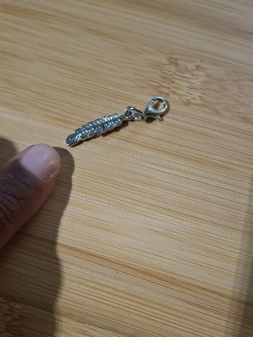 Feather Floating Locket Dangle